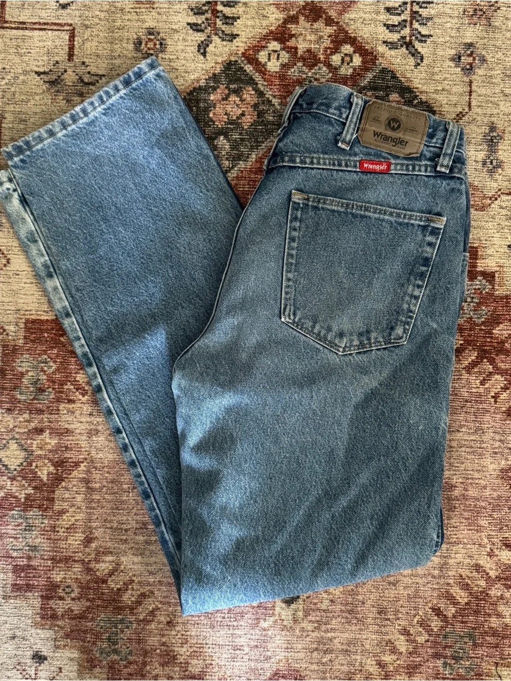 Vintage Distressed Wrangler Straight Leg Jeans 34 X 34 Regular Fit